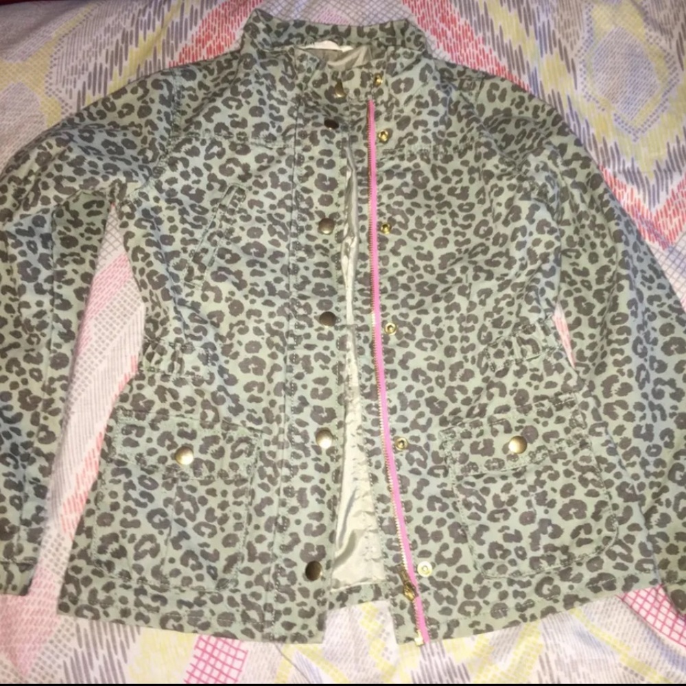 H&M girls leopard print jacket
